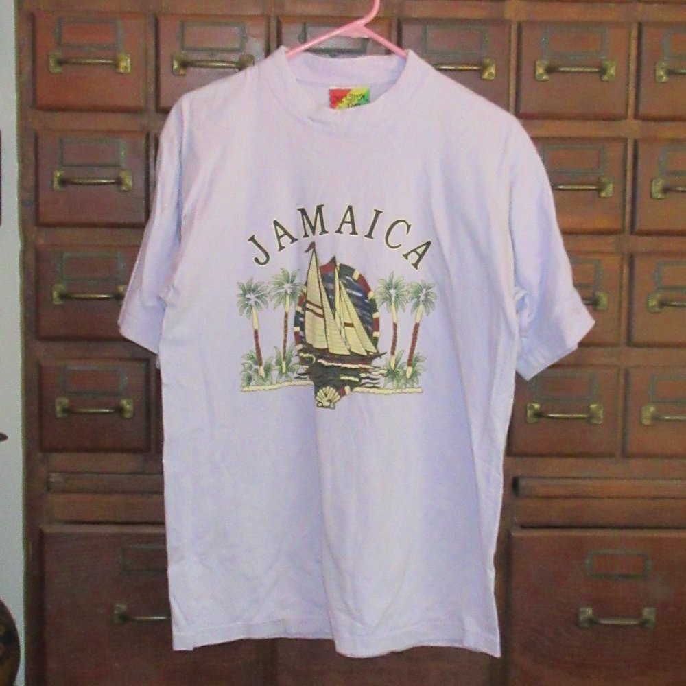 Large Pale Lavender Short Sleeve Tee JAMAICA